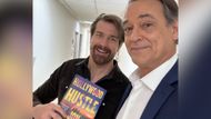 Jon Lindstrom with General Hospital co-star Josh Kelly holding his first book | Image: Jon Lindstrom/Instagram