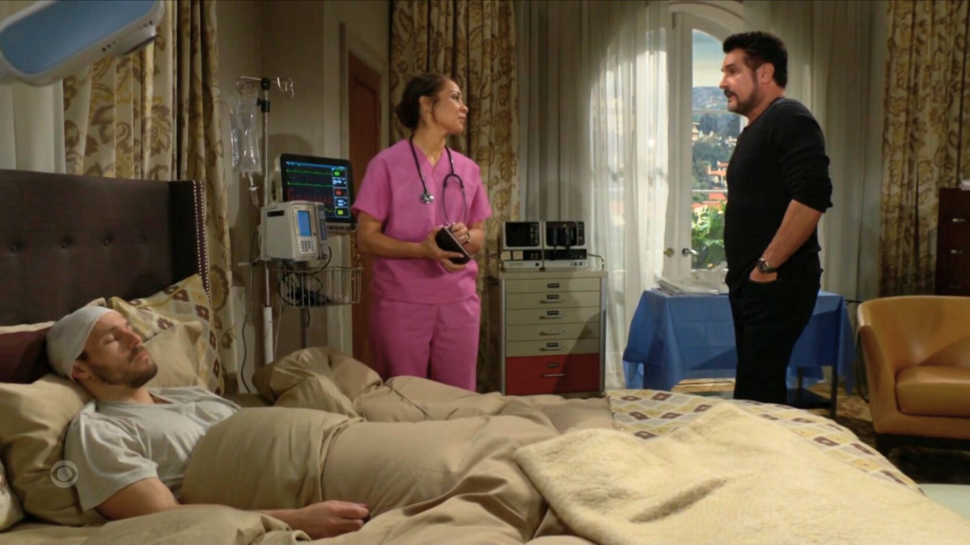 Bill brings Liam home on The Bold and the Beautiful | Image: CBS