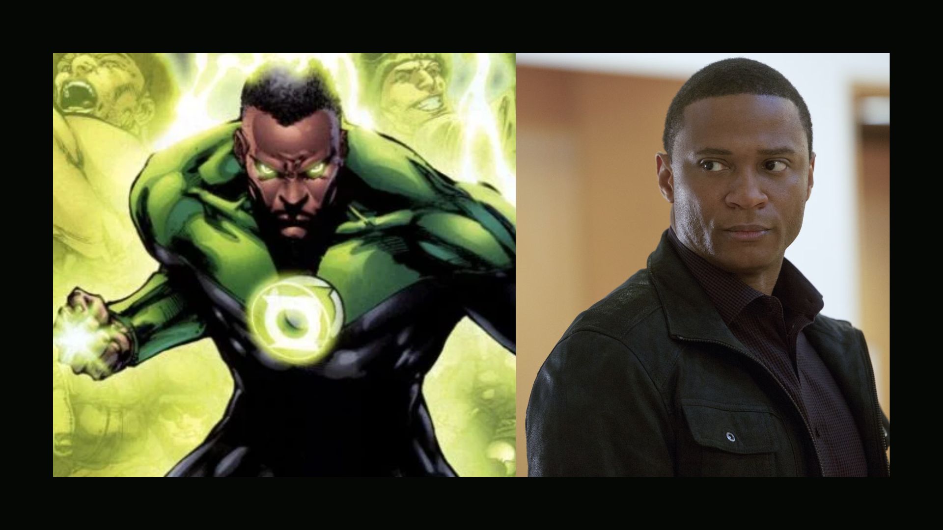 Green Lantern and David Ramsey | Image via DC and CW