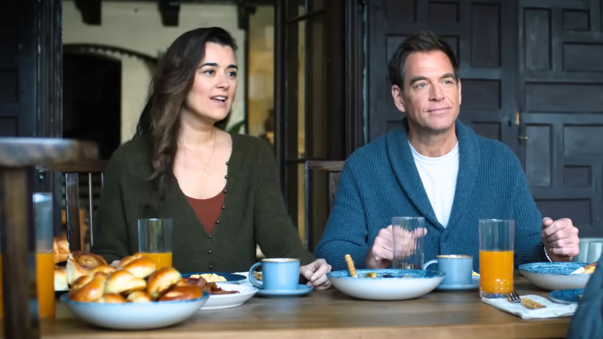 Cote de Pablo and Michaal Weatherly in NCIS: Tony &amp; Ziva | Image via YouTube/ Paramount Plus