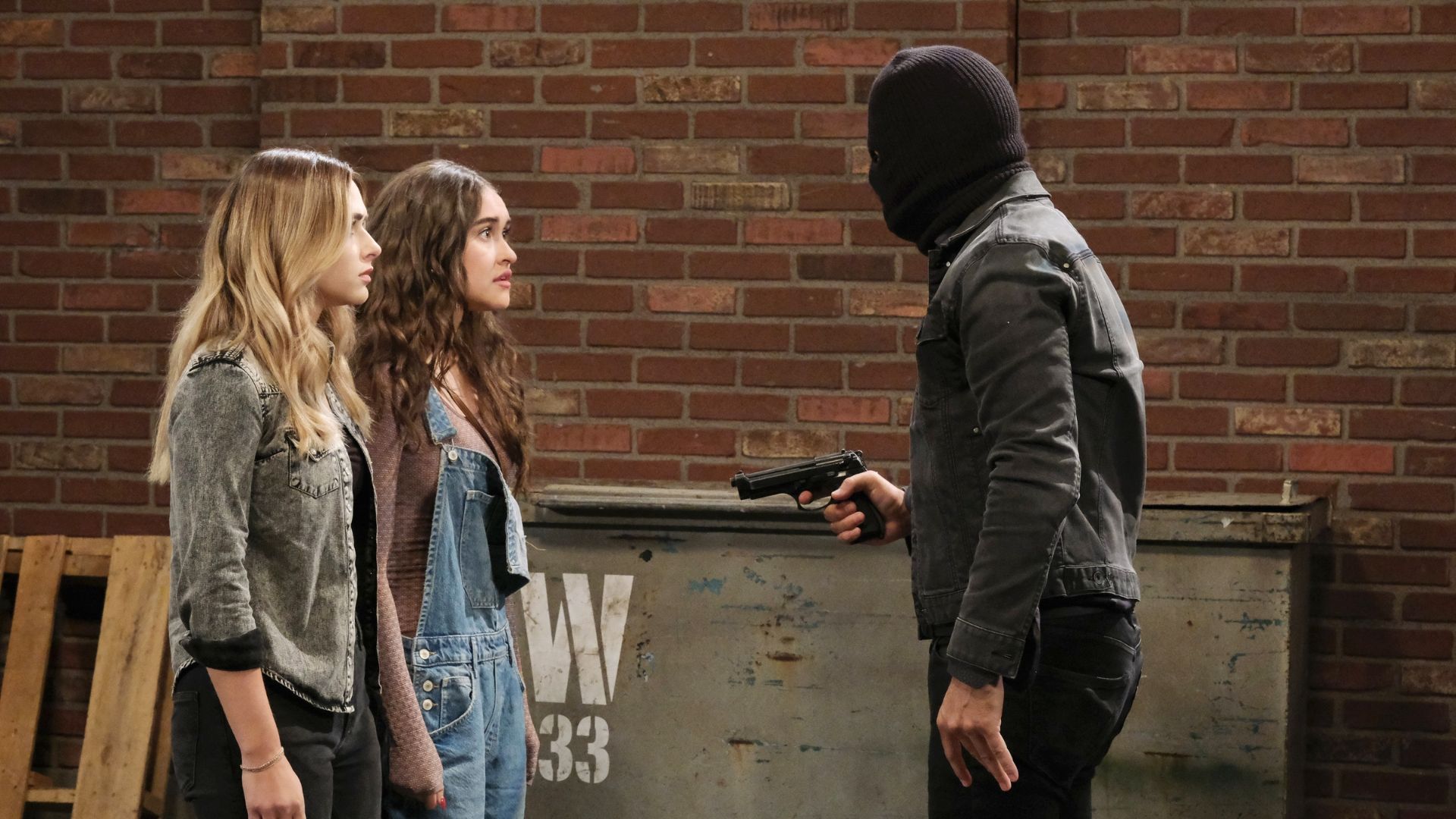 Holly, Ari, and their kidnapper on Days of our Lives | Image: JPI
