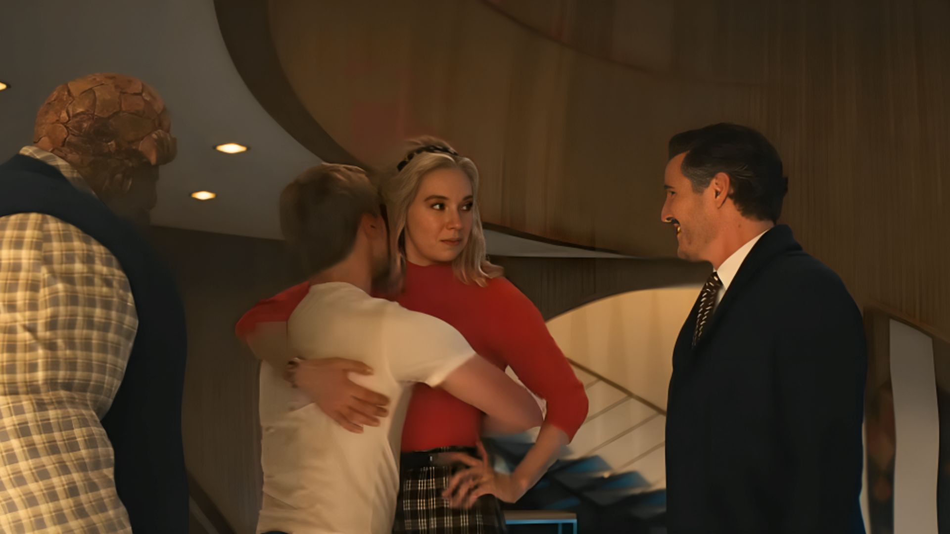 The dinner scene in Fantastic Four: First Steps | Image via Disney