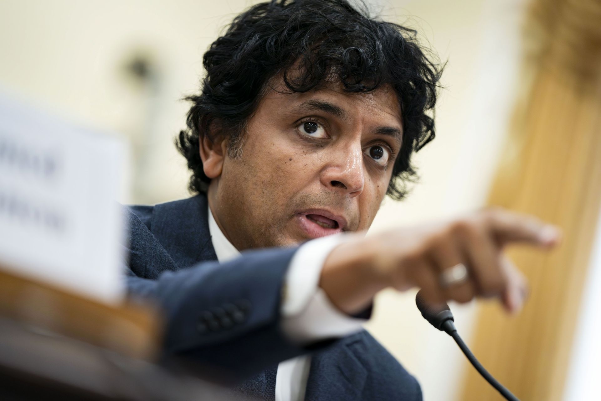 Filmmaker M. Night Shyamalan Attends Commission On Capitol Hill To Speak On International War Crimes - Source: Getty