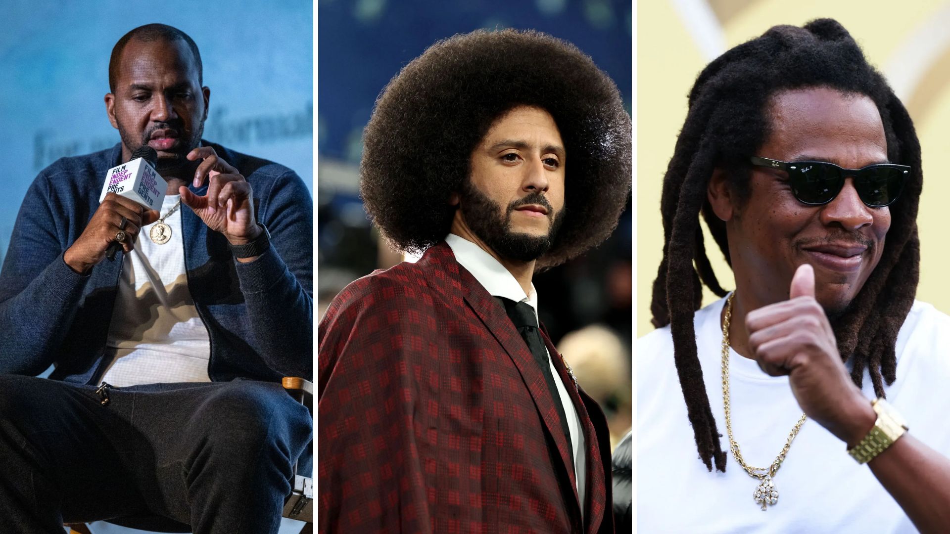 From Left to Right: Van Lathan Jr., Colin Kaepernick and Jay-Z