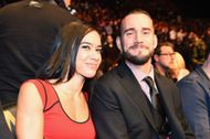 AJ Lee and CM Punk at UFC 182: Cerrone v Jury - Source: Getty