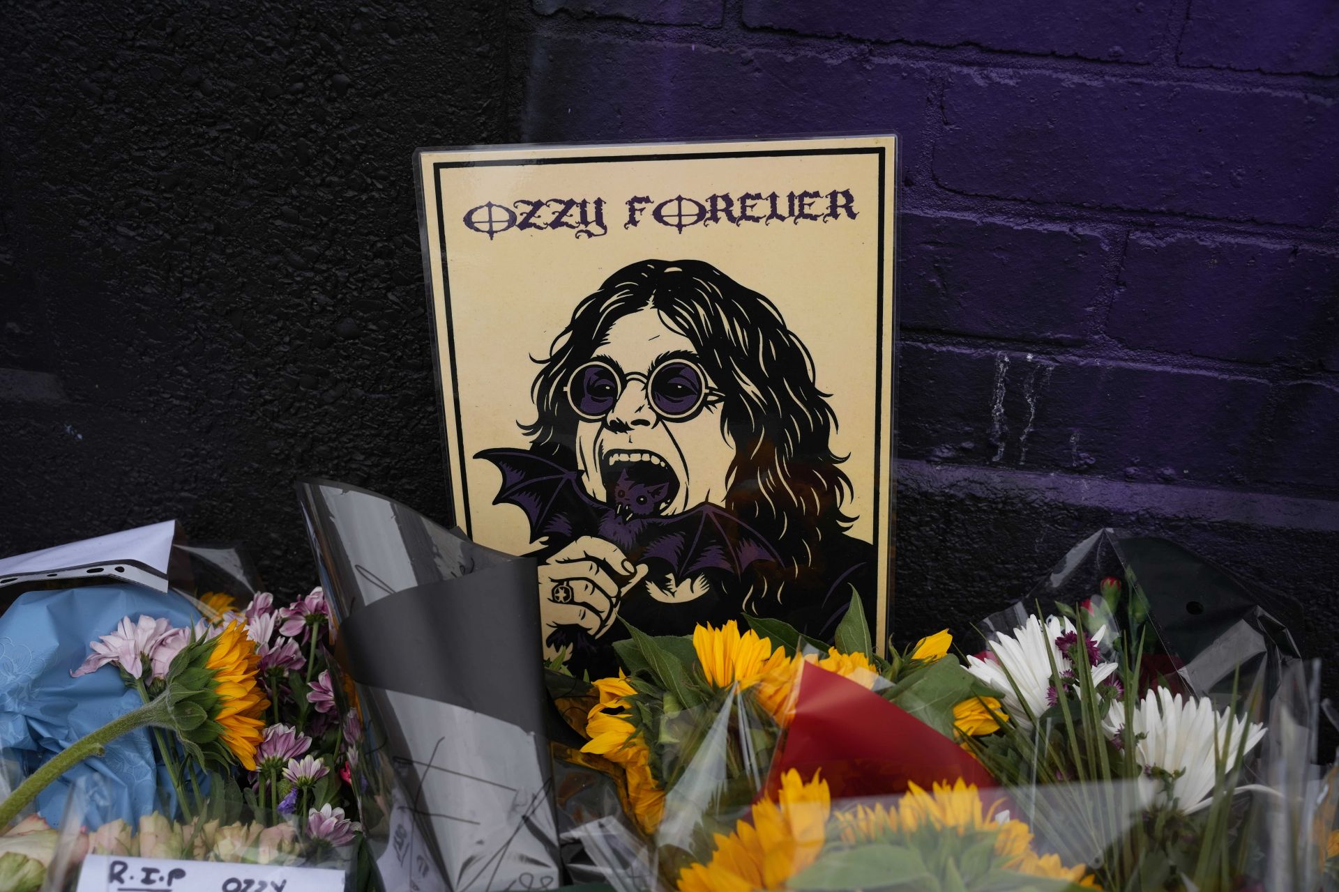 Flowers placed in Birmingham to honor late rock icon Ozzy Osbourne - Source: Getty