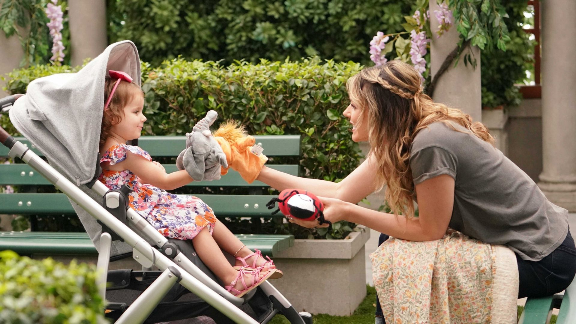 Tessa and Arya at the park on The Young and the Restless | Image: JPI