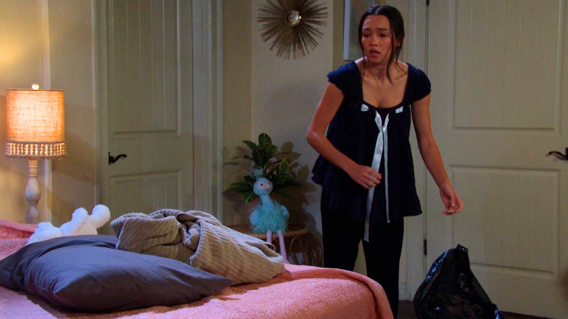 Days of our Lives&#039; Sophia cleans up after giving birth | Image: Peacock