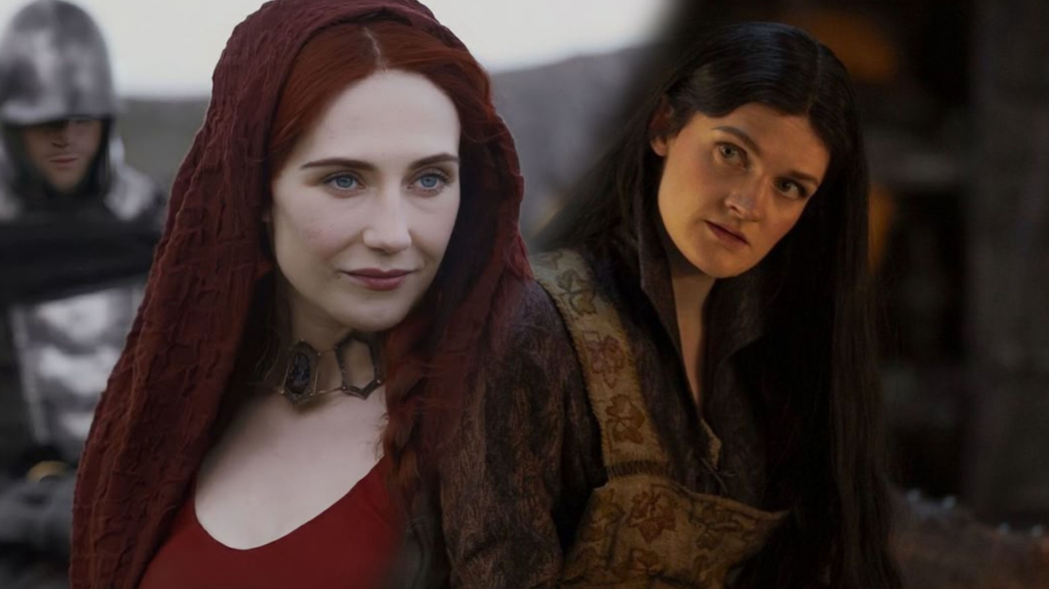 Melisandre (left) and Alys Rivers (right) (images via HBO