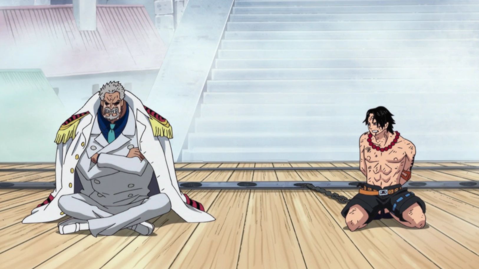 Garp and Ace as seen in One Piece anime