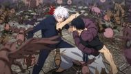 Toji is seen stabbing Gojo (Image via MAPPA Studio)