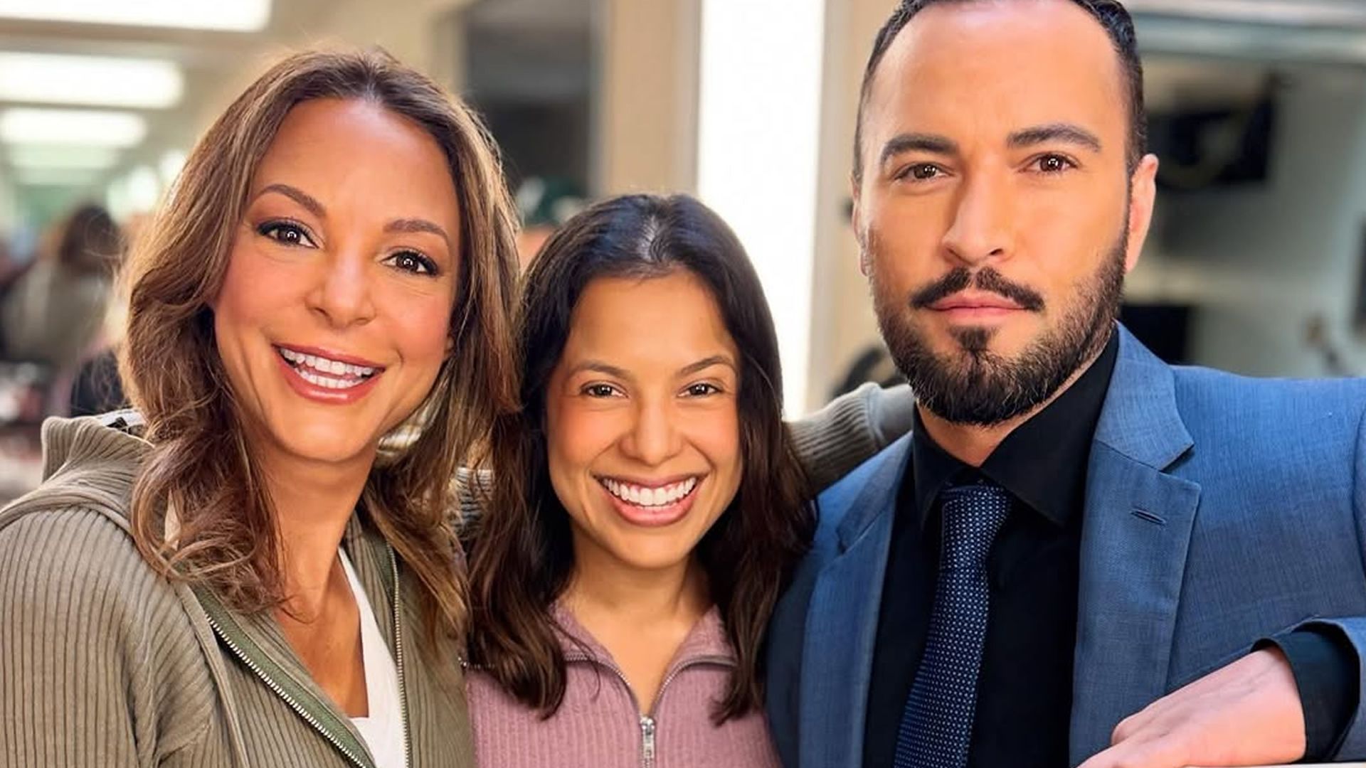 General Hospital&#039;s Eva LaRue, Jacqueline Grace Lopez, and Adrian Anchondo. | Image Source: Instagram