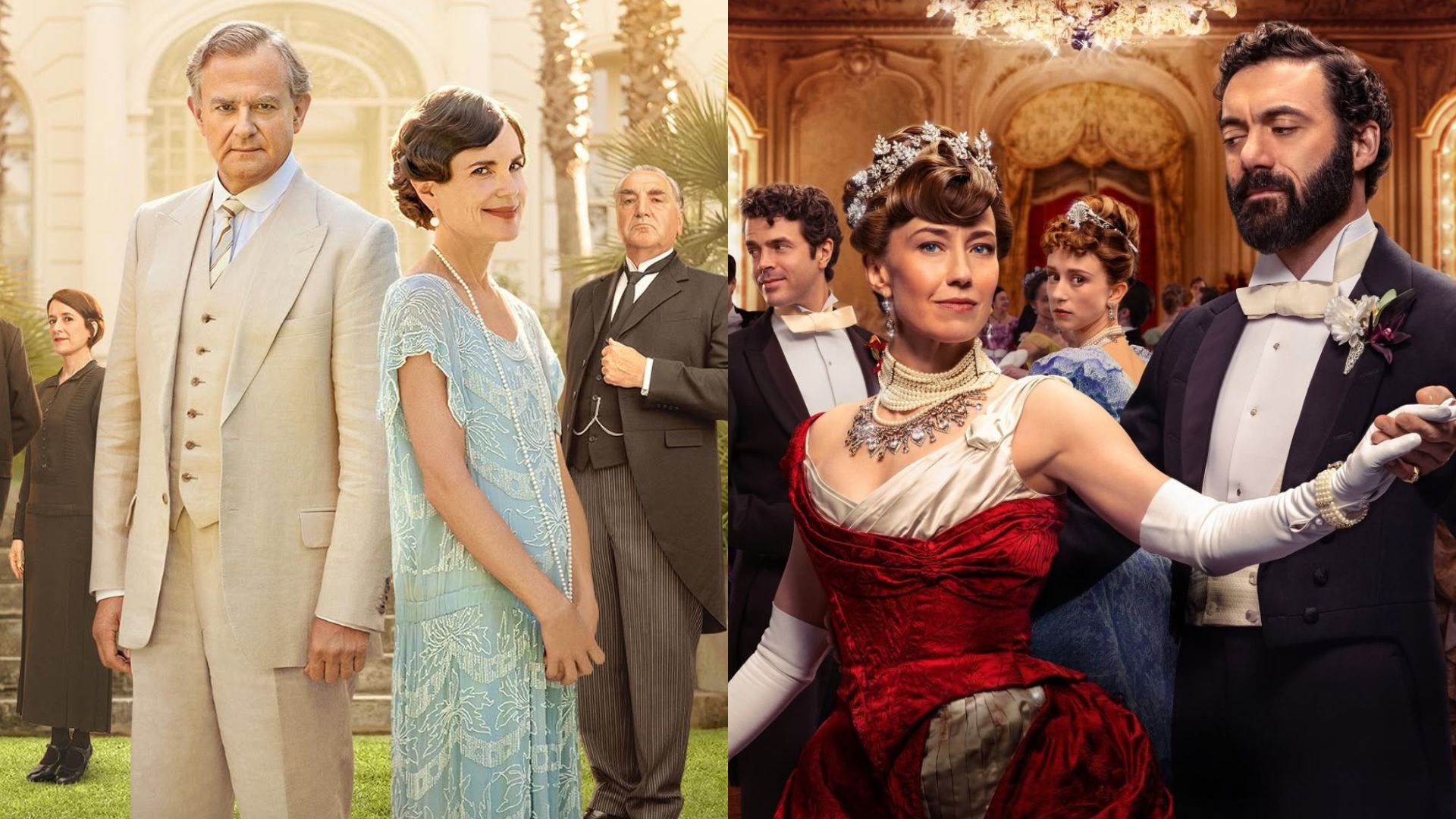 Is The Gilded Age a prequel to Downton Abbey? (Images via Instagram/@gildedagehbo and @downtonabbey_official)