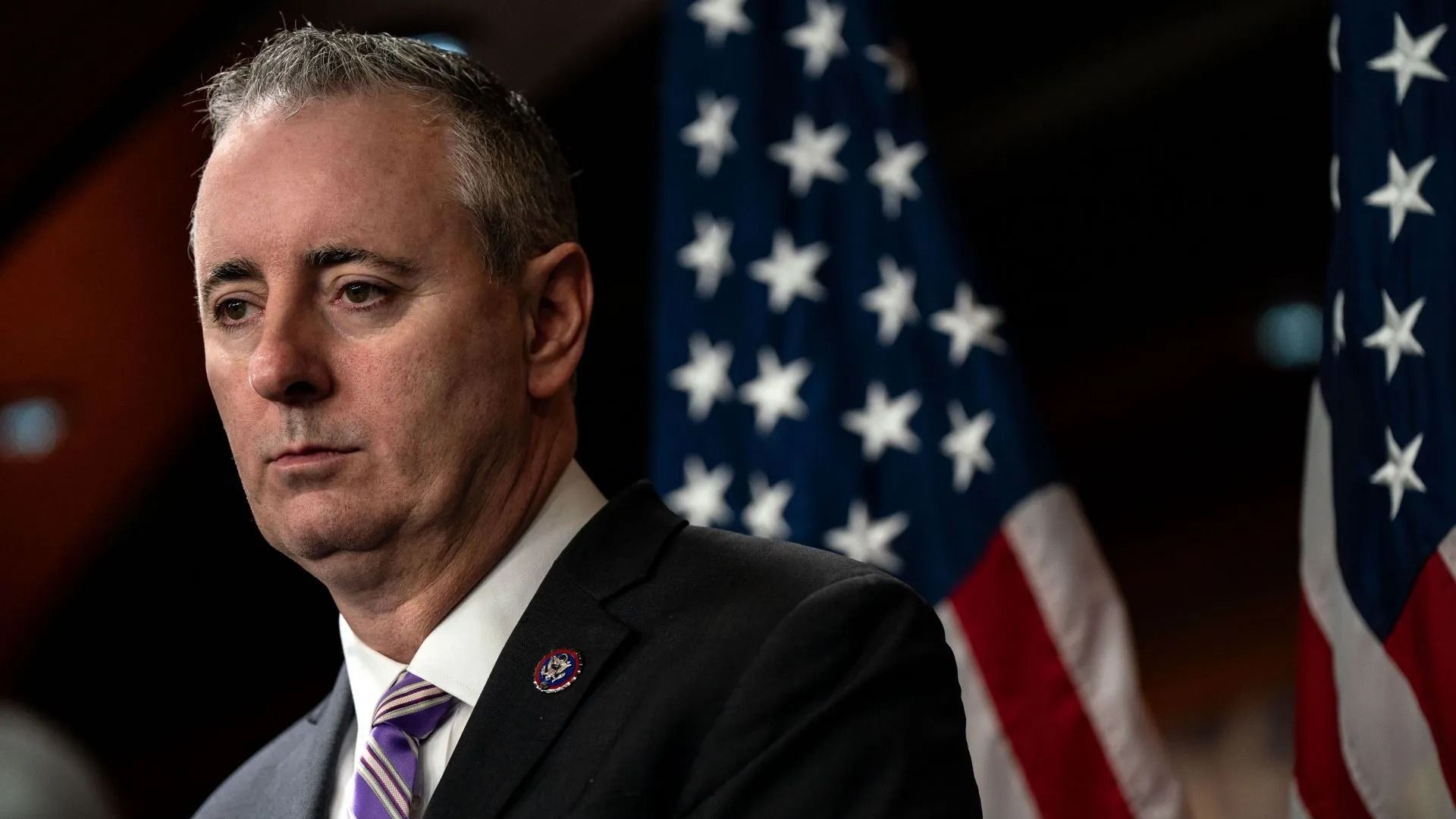 Brian Fitzpatrick (R-PA) is seen during a news conference on Capitol Hill on March, 6 2024 - Source: Getty