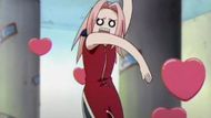Sakura is trying to dodge every love sent by Rock Lee (Image Source: Studio Pierrot)