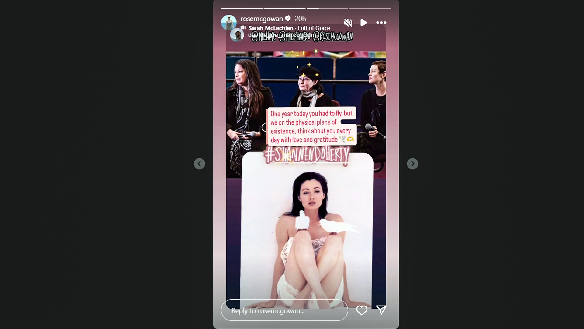 Rose McGowan&#039;s post (Image via Instagram)