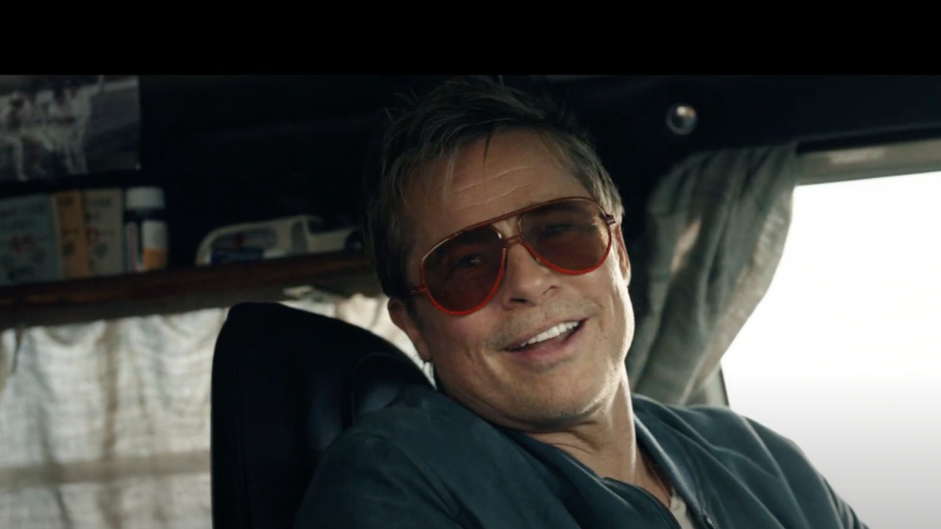 A still from F1, featuring Brad Pitt