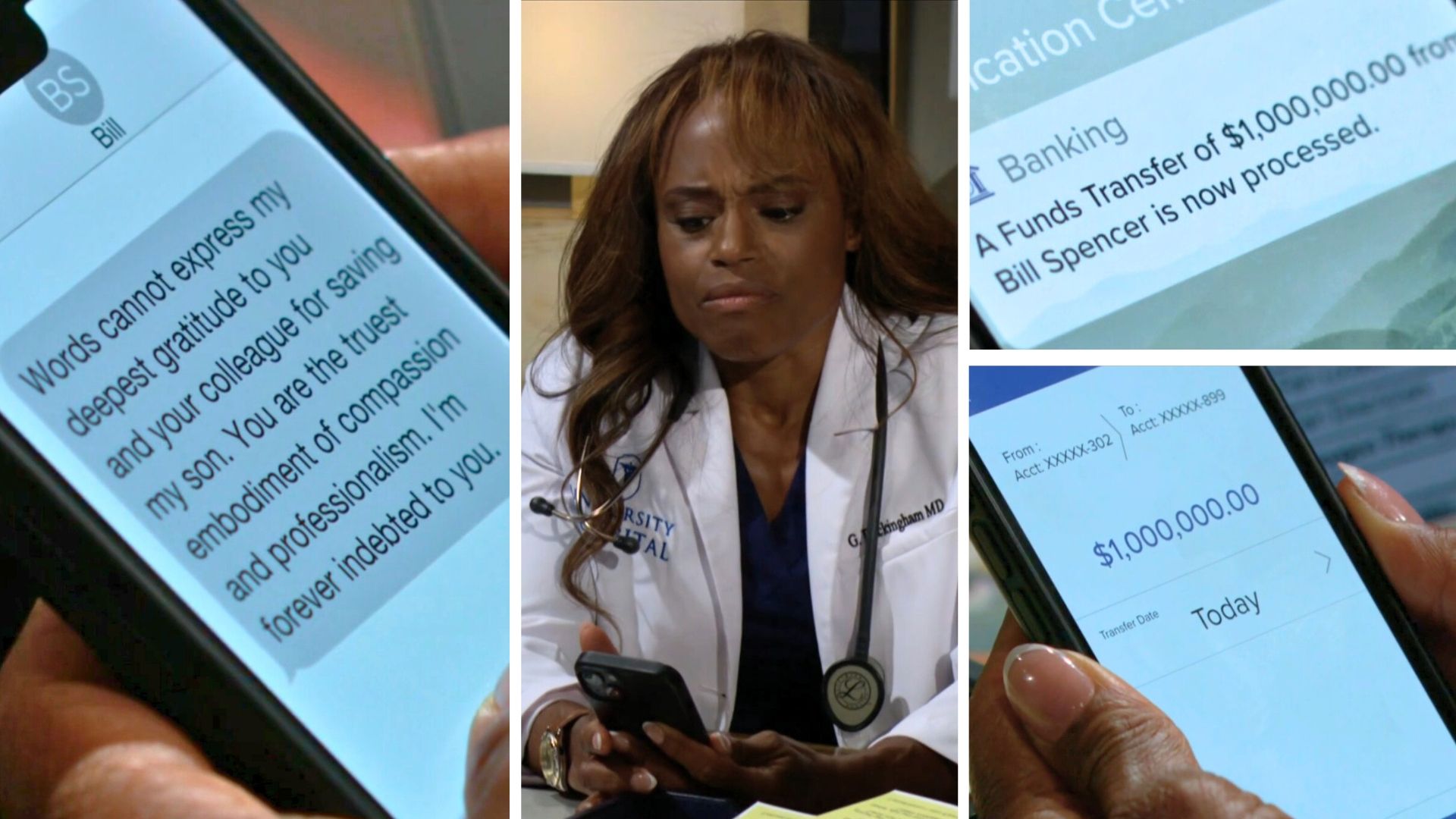 Grace moves some money around on The Bold and the Beautiful | Image: CBS