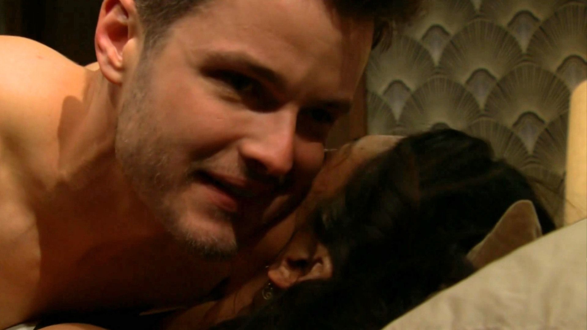 Kyle (Michael Mealor) smiled when he knew he had Audra (Zuleyka Silver) right where he wanted her on The Young and the Restless | Image: CBS
