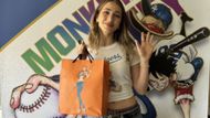 Emily Rudd as seen inside the Dodgers Stadium (Image Source: One Piece Official Twitter Account)