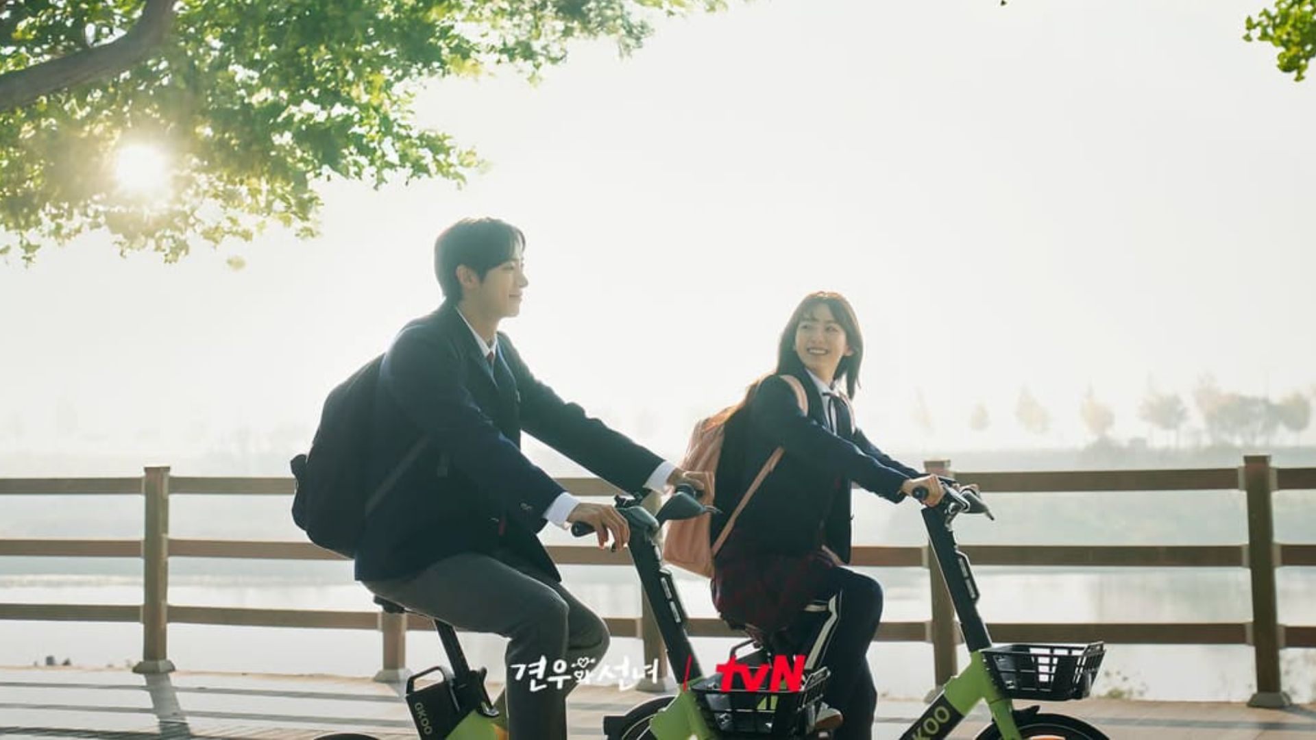 Gyeon-u accompanies Seong-ah to school (Image via Instagram/@tvn_drama)