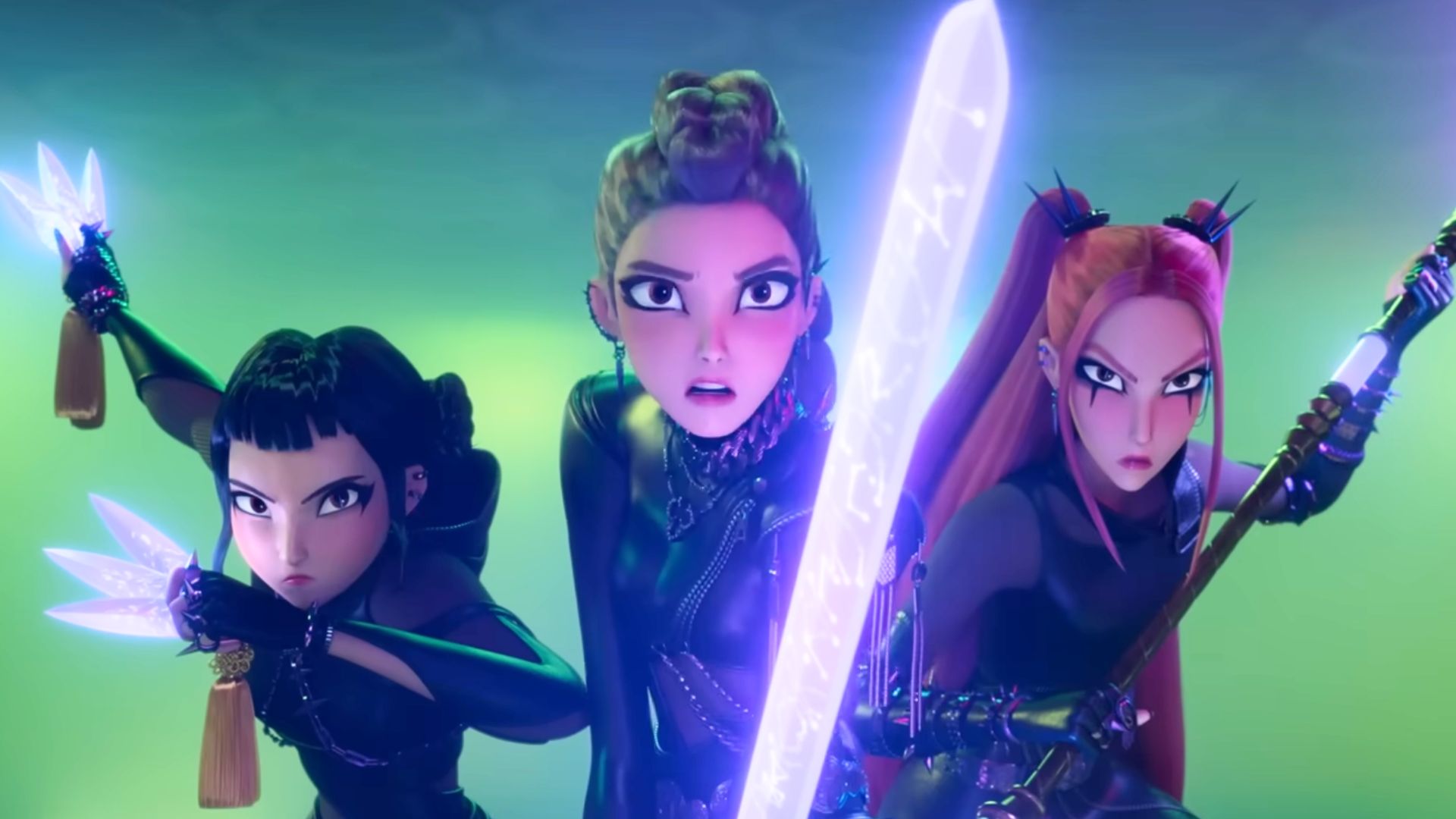 Huntrix in KPop Demon Hunters | Image via YouTube/Netflix