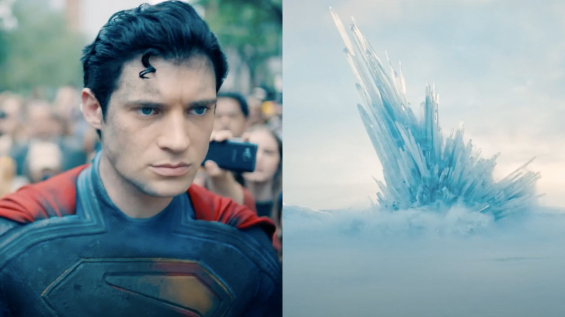 This is a collage of the images of the Fortress of Solitude in 
