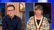 Stephen Colbert and Taylor Swift in The Late Show with Stephen Colbert | Image via CBS Broadcasting Inc.