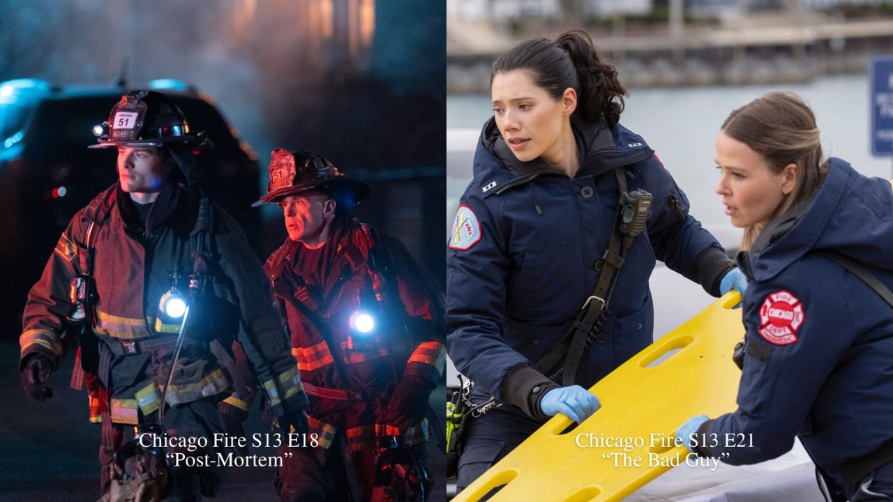 Stills from Chicago Fire via X/@NBCOneChicago