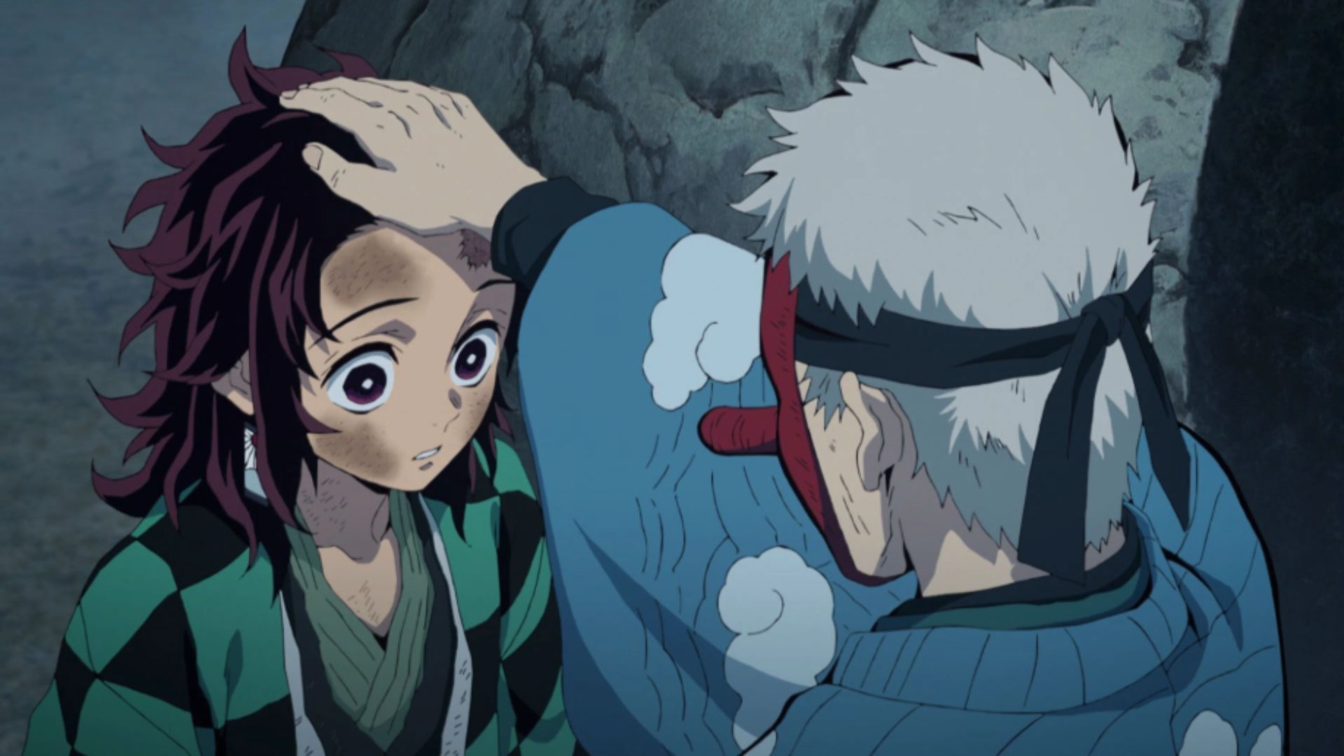 Tanjiro and Urokodaki (Image Credits: Ufotable)