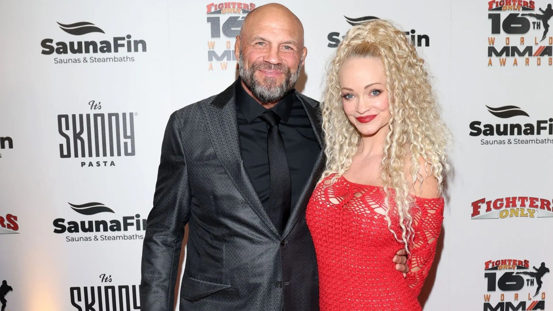 Randy Couture with Mindy Robinson at 16th Annual Fighters Only World MMA Awards (Source: Getty)