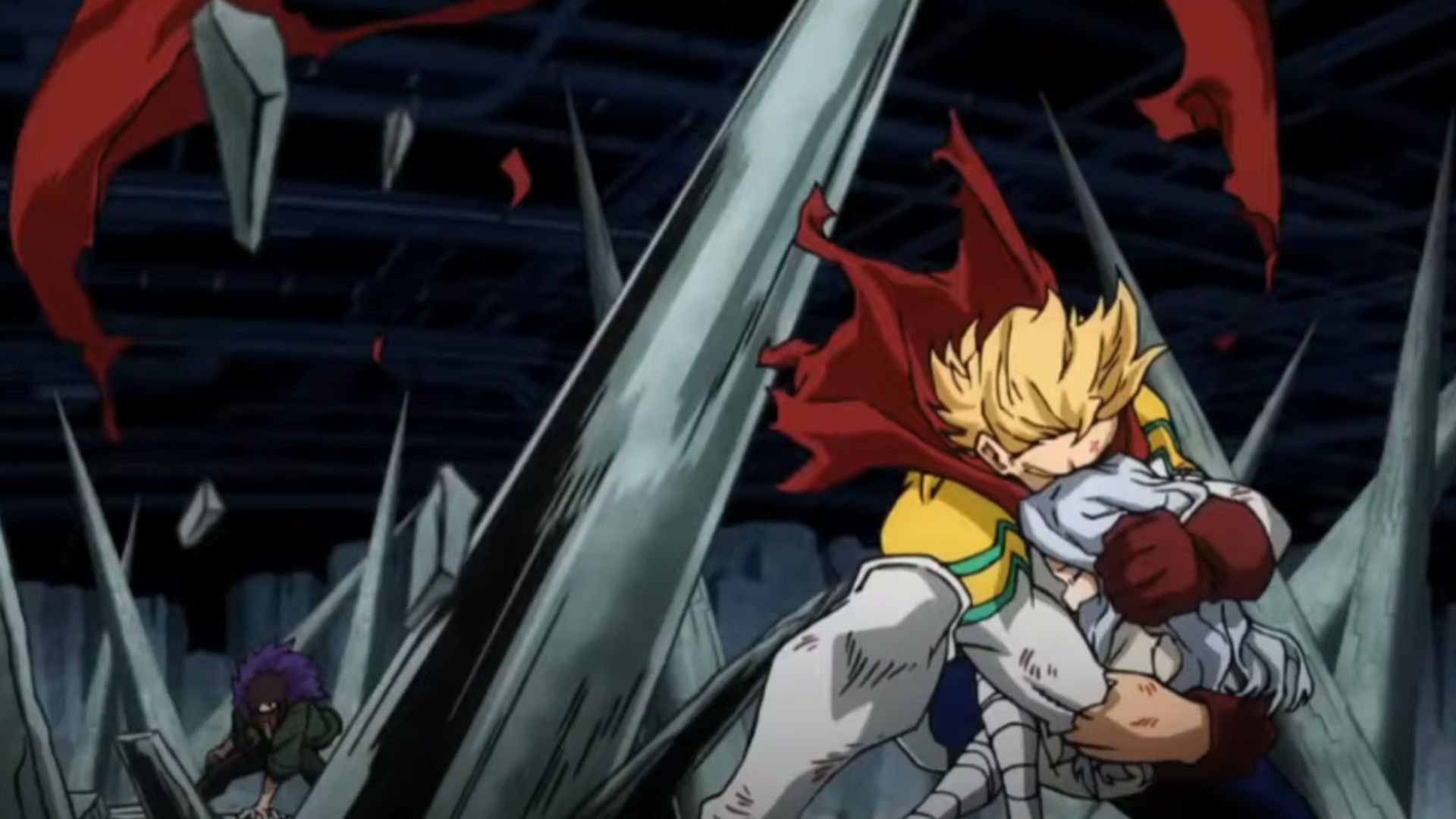 Lemillion protects Eri even after losing his quirk (Image Source: Studio Bones)