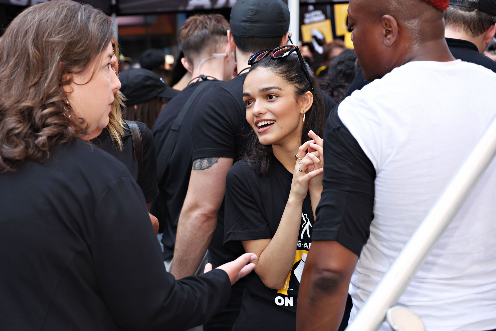 SAG-AFTRA Members Hold &quot;Rock The City For A Fair Contract&quot; Rally In Times Square - Source: Getty