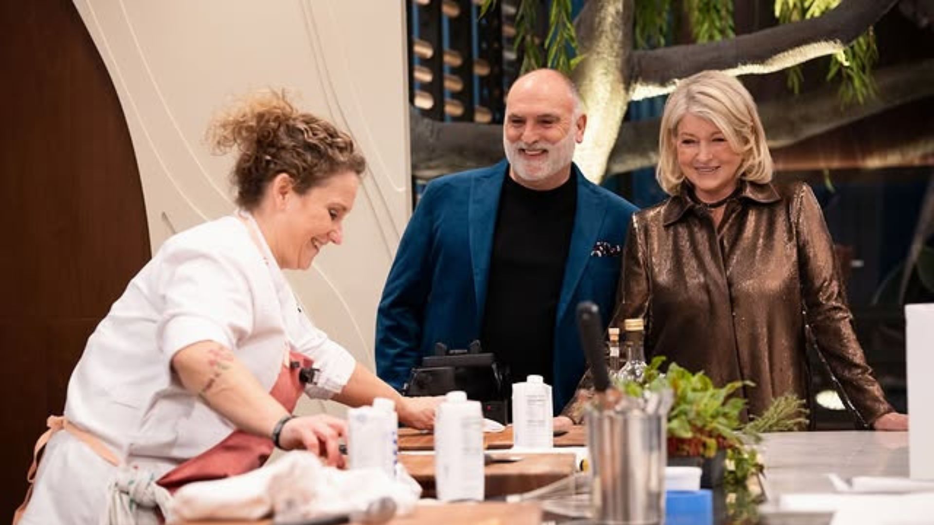 Emily Brubaker with Matha and Jose on Yes, Chef! (Image via Instagram/ @chefbrubs)