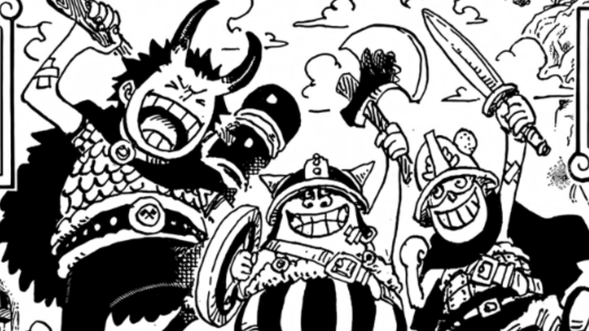 Harald, Dorry, and Brogy as seen during their childhood days (Image Source: Shueisha)