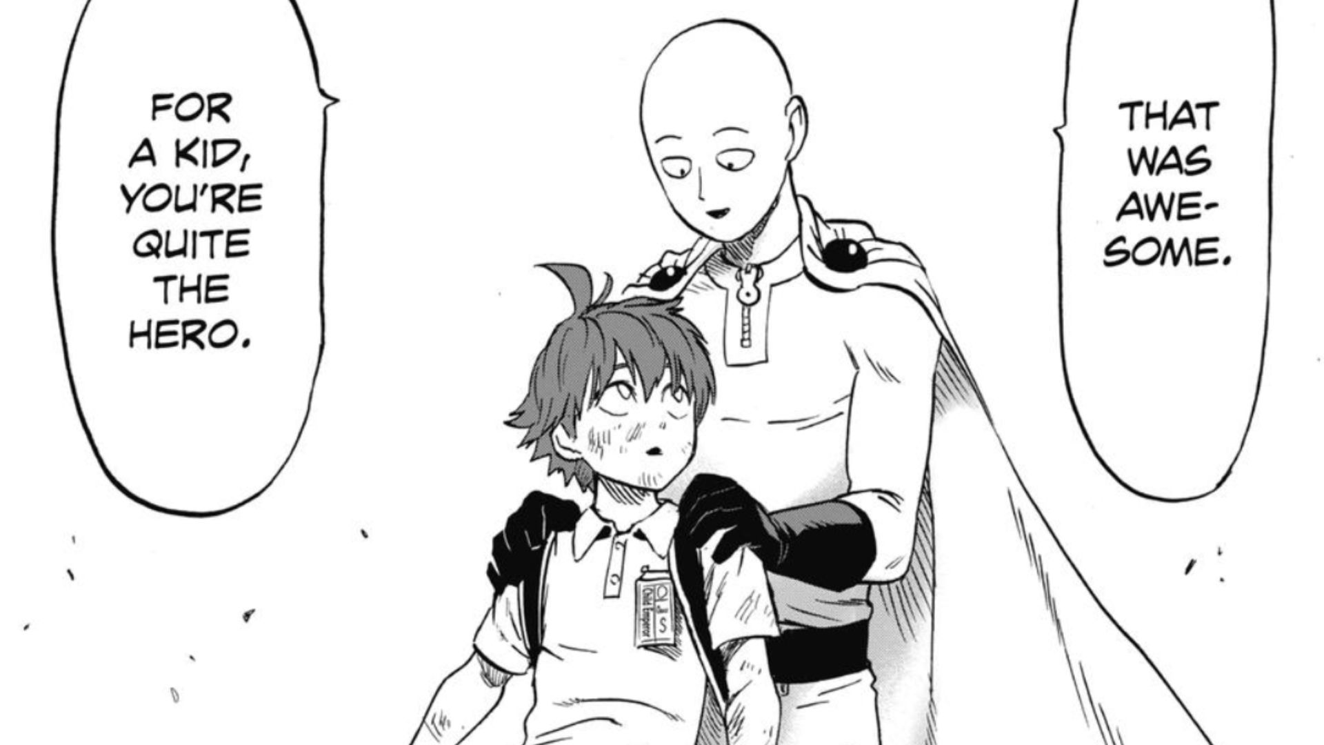 Saitama and Child Emperor as seen in the manga (Image Source: Shueisha)
