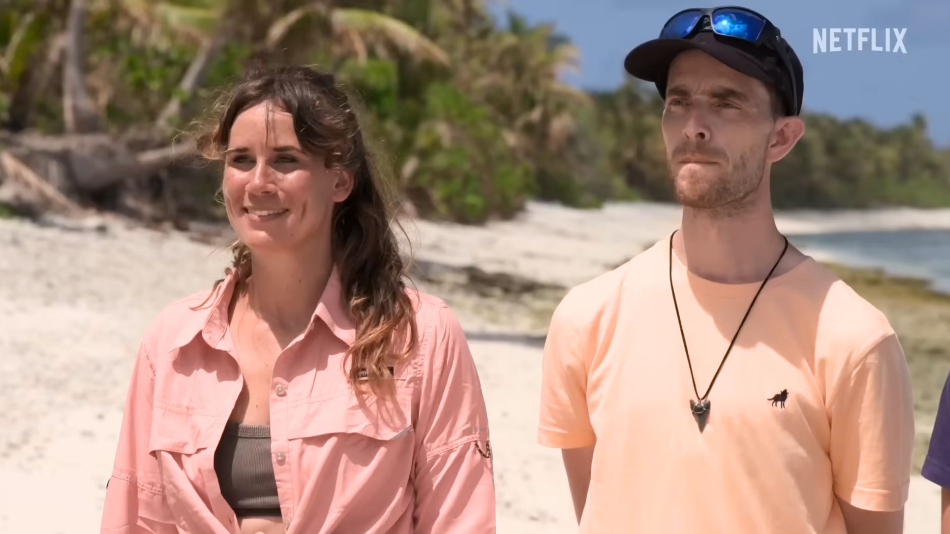 Sarah and Dan in All the Sharks | Image via YouTube/Netflix