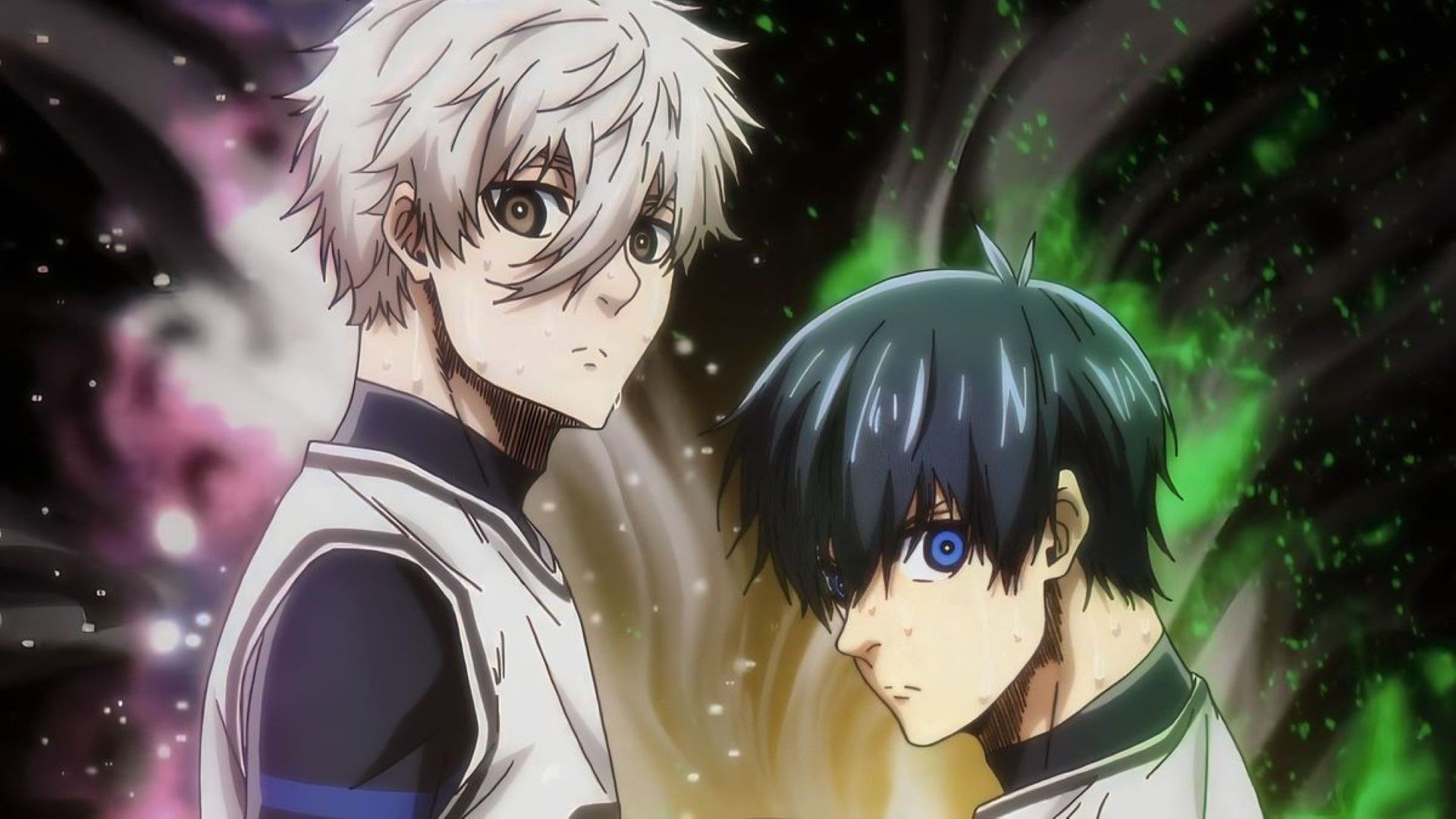 Nagi and Isagi, as seen in the anime