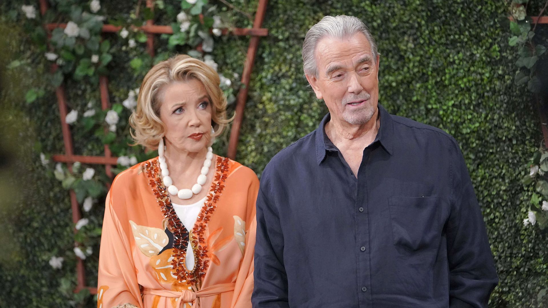 Nikki (Melody Thomas Scott) and Victor (Eric Braeden) team up on The Young and the Restless | Image: JPI
