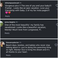 Fans react to the post (Image via Instagram/@mandymooremm)