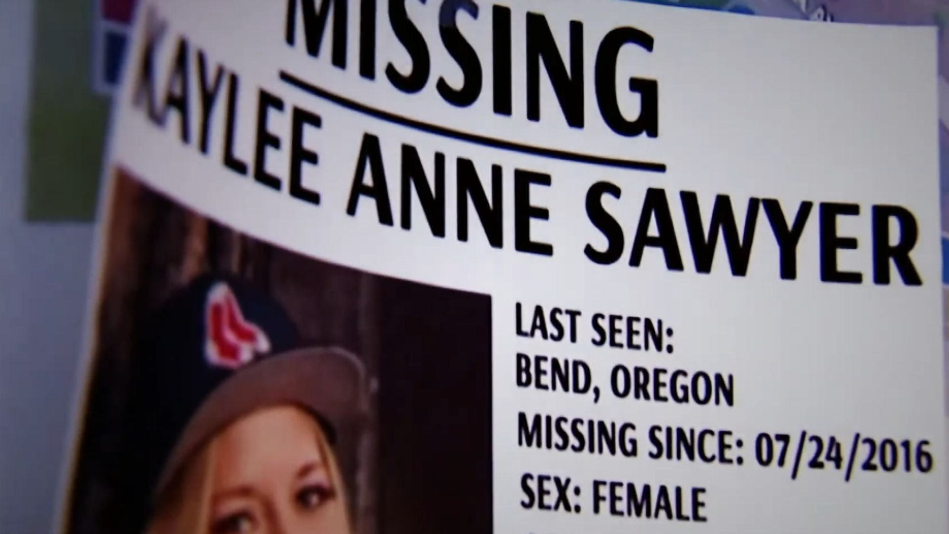 Missing poster for Kaylee Sawyer (Image Via. Dateline NBC, YouTube)