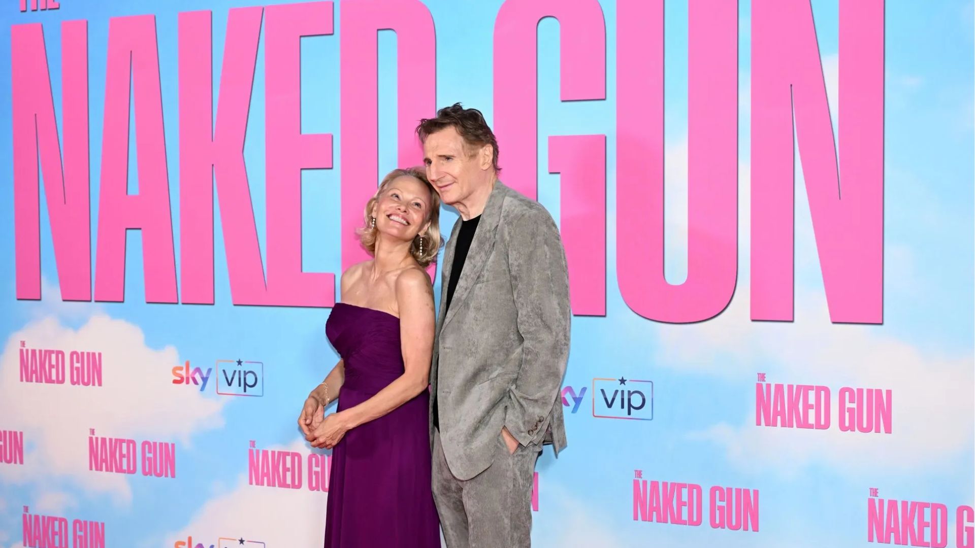 Pamela Anderson and Liam Neeson