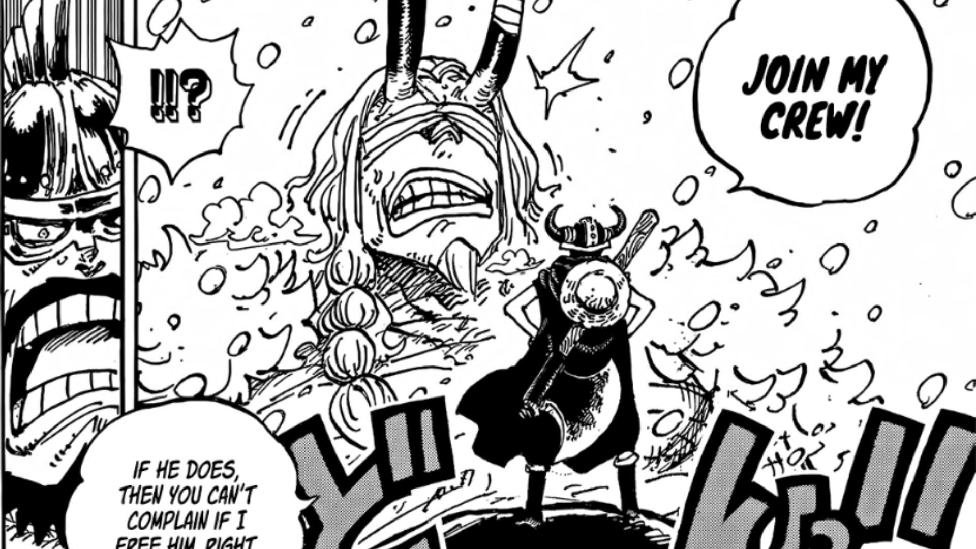 Luffy and Loki as seen in the One Piece manga