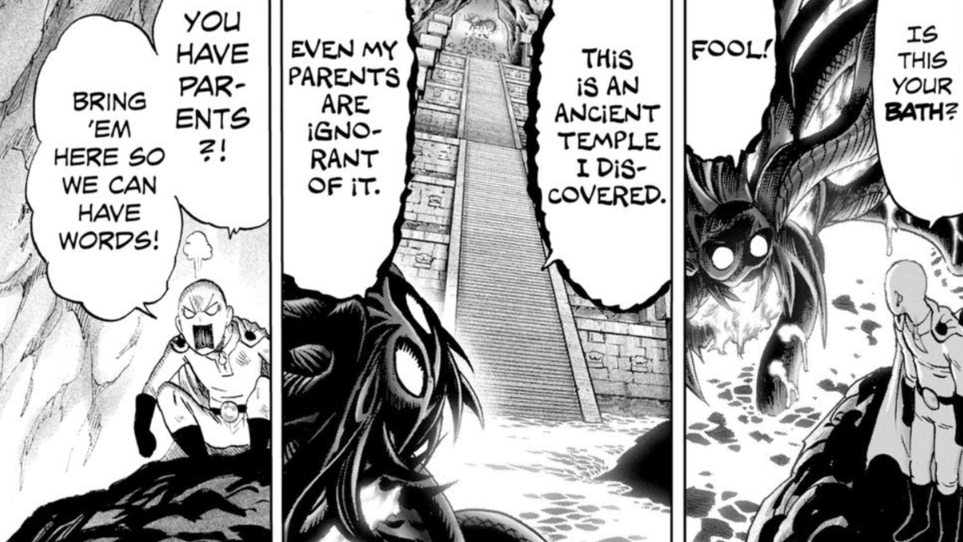 Orochi and Saitama get deeper into an unknown territory (Image Source: Shueisha)