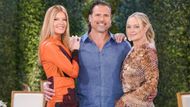 The lives of Phyllis (Michelle Stafford), Nick (Joshua Morrow), and Sharon (Sharon Case) may never be the same on The Young and the Restless | Image: JPI