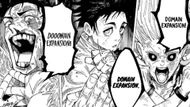 A clash of three Domain Expansion (Image Source: Shueisha)