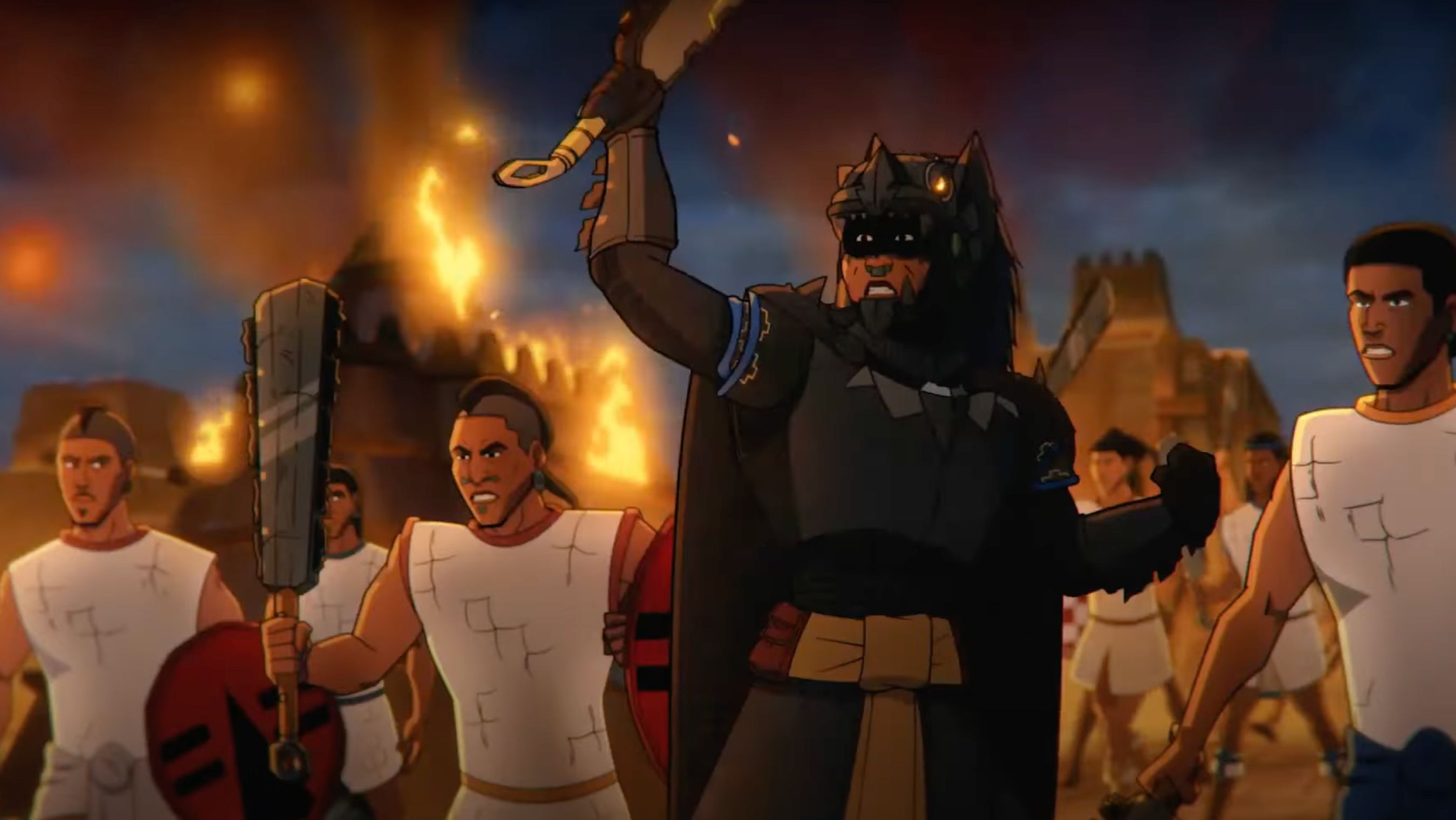 A still from DC&rsquo;s Aztec Batman: Clash of the Empires (Image via YouTube/IGN)