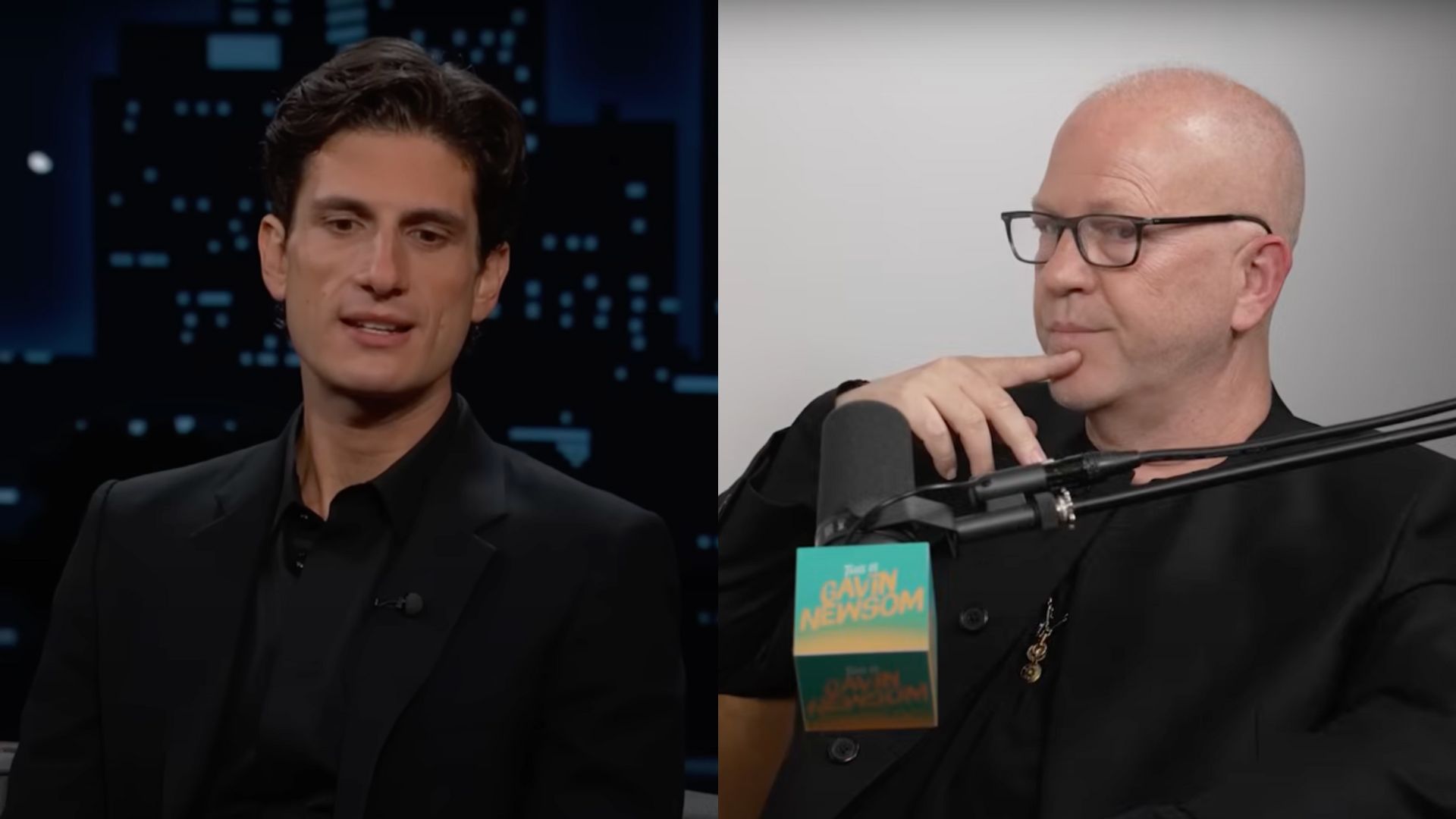  Ryan Murphy drew criticism from Jack Schlossberg for his upcoming series Love Story (Collage images via YouTube/ Jimmy Kimmel Live and This is Gavin Newsom) 