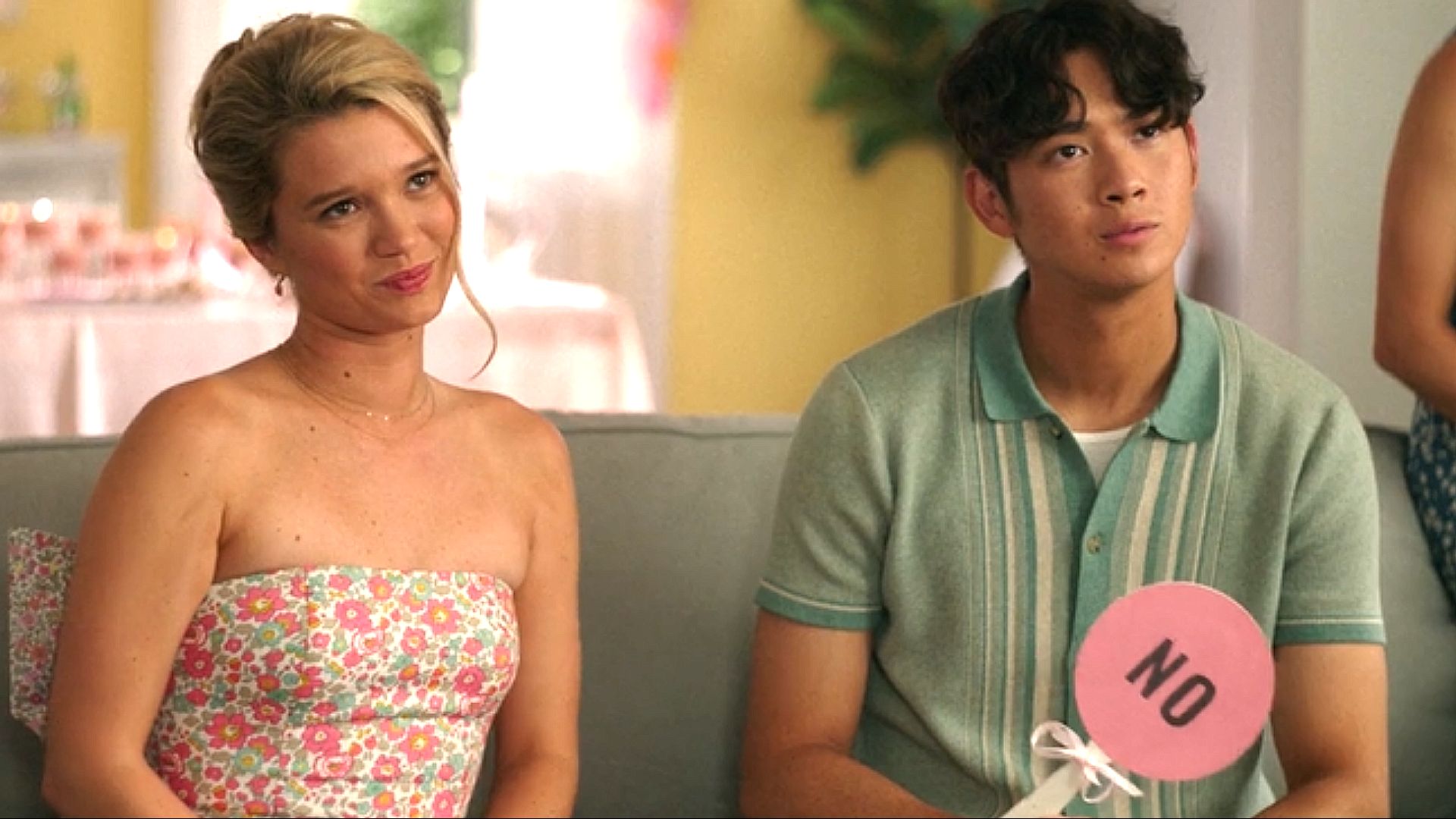 Taylor and Steven at the bridal shower (Image via Prime Video)