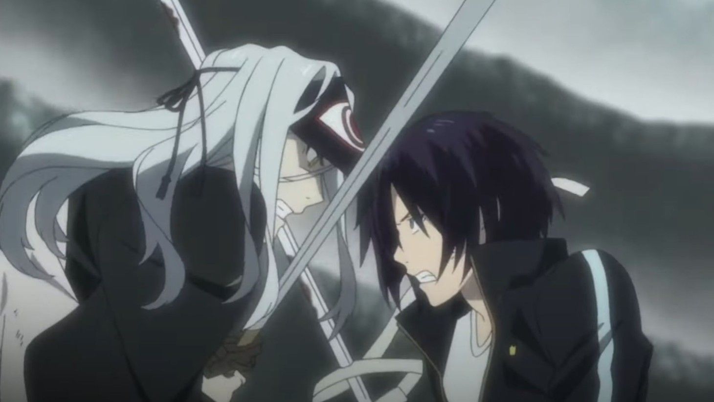 Yato&#039;s sword clashes with Rabou (Image Source: Studio Bones)